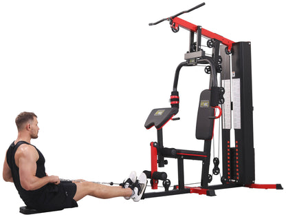 LX760 Multifunctional Full Home Gym System Workout Station with 122.5 Lbs Weight Stack, One Station with Leg Training Pedal, Comes with Installation Instruction Video, Ships in 5 Boxes